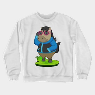 Horse Sunglasses Crewneck Sweatshirt